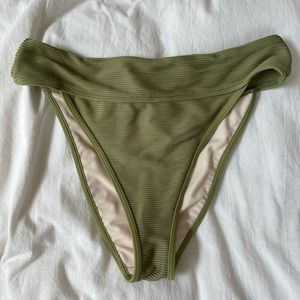 High waisted green pac sun bikini bottom
